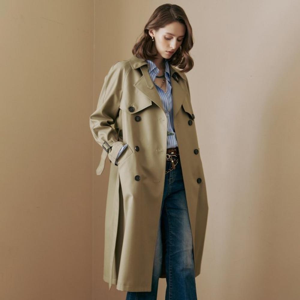 Maxza Double Breasted Trench Coat Ze03by500nh