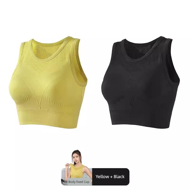 Sports Intimates Women's High Strength Bubble Wrap Running Tops Push-up Outwear Beauty Back Heat Shaped Bra Yoga Workout Clothes