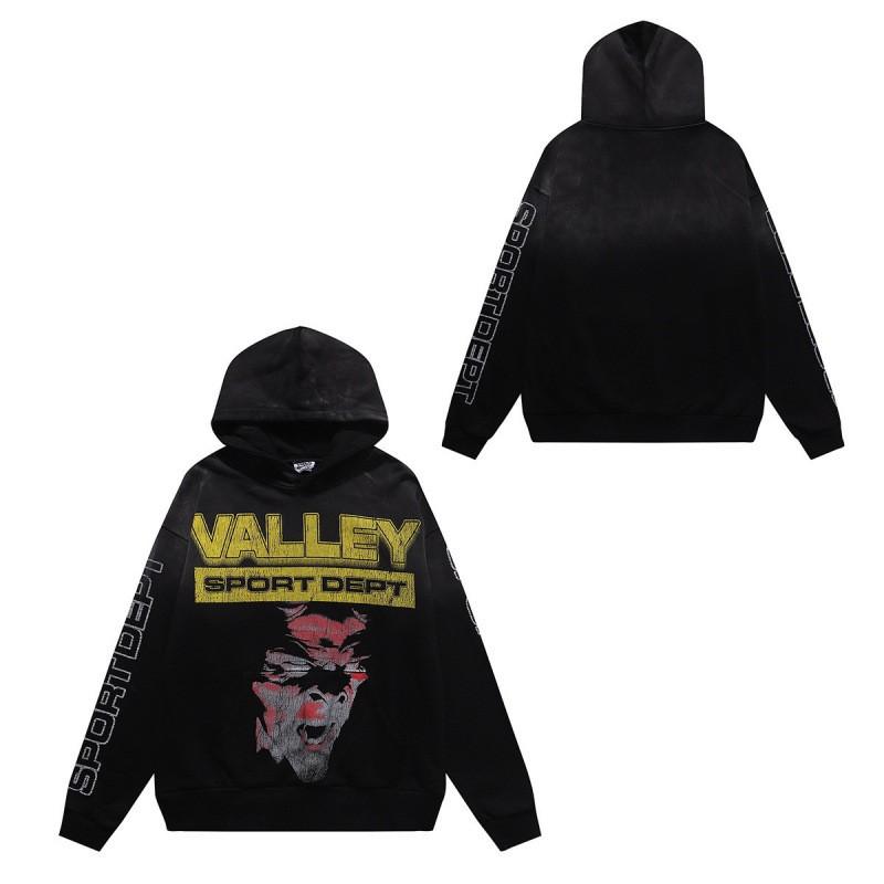 Unisex Vintage Print Distressed Hoodie Oversized Streetwear Pullover Sweatshirt Fall