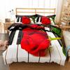 Big Rose Blossom Duvet Cover Set King Queen Double Full Twin Single Size Boys Bed Linen Set