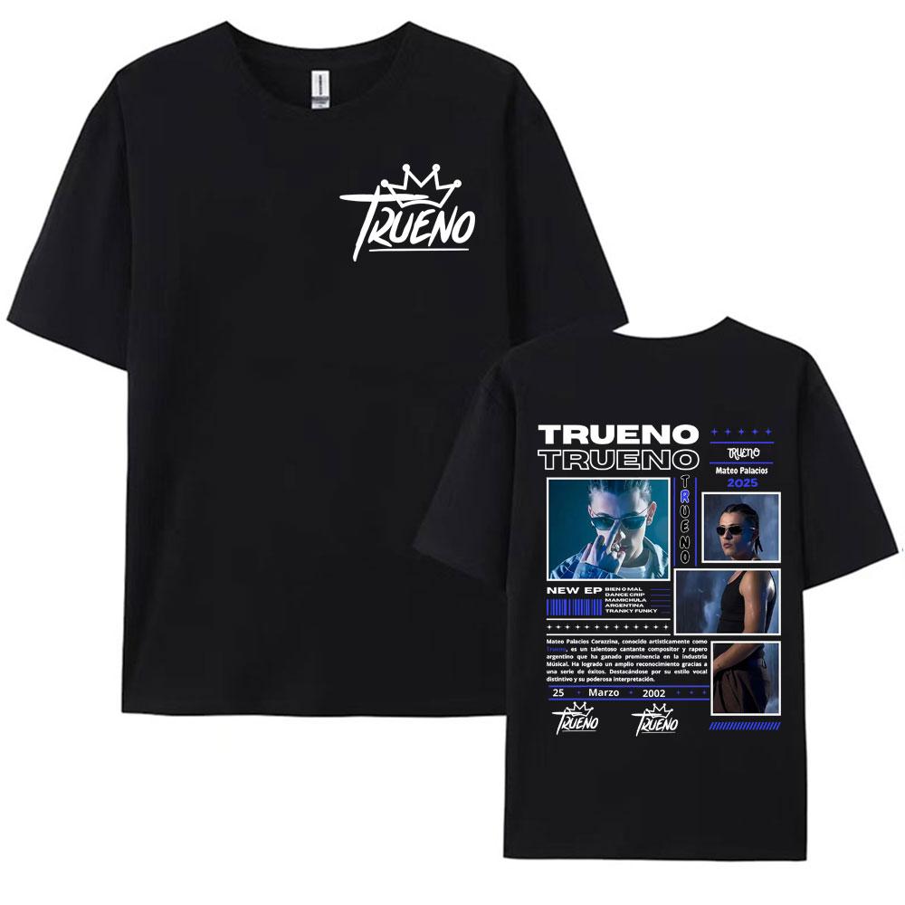 Rapper Trueno Mateo Palacios Album Tour 2025 Merch Tshirts Men Women 100 Cotton Hip Hop T Shirts Casual Summer Pop Art T Shirt