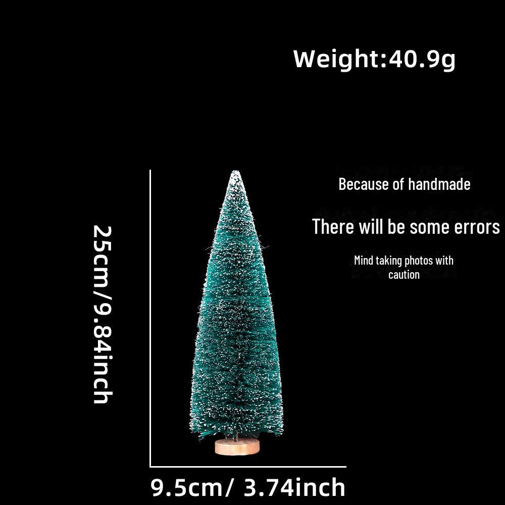 White Mini Christmas Tree Desktop Ornament - Small Christmas Decorations for Window Display