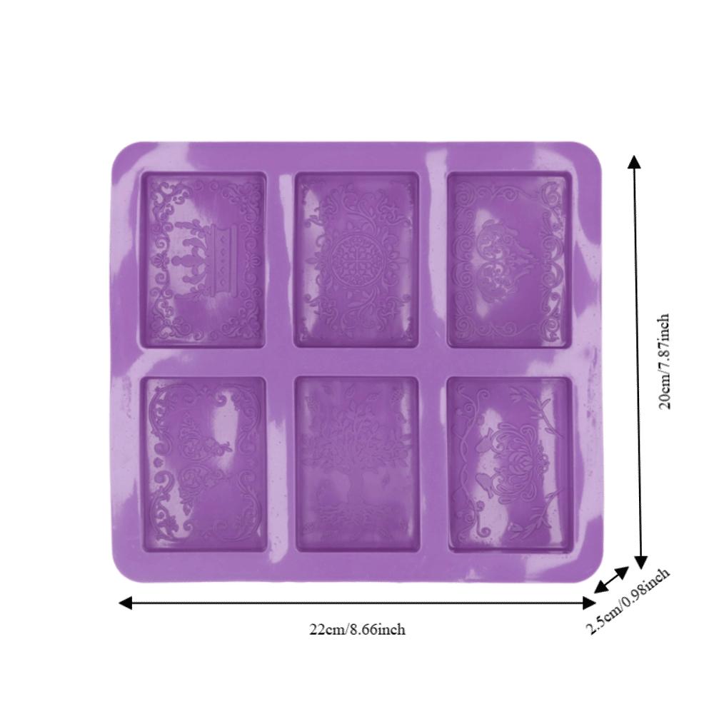 6-Cavity Design Soap Molding Case Flexible Silicone Cake Mold Set Silicone Soap Mold Handmade Soap