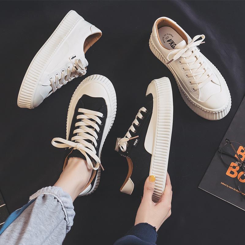 Модные парусиновые туфли женские 2024 весна лето новые спортивные женские повседневные туфли черные парусиновые женские повседневные туфли на платформе кроссовкиsr54