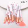 10pcs Marble Professional Makeup Brush Set Women Eye Eyeshadow Blush Brushes Cosmetic Kit