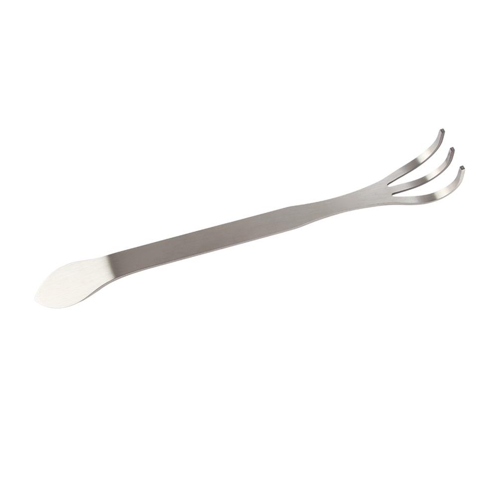 3-Prong Plant Pot Rake Stainless Steel Root Rake Pick Durable Bonsai Tool