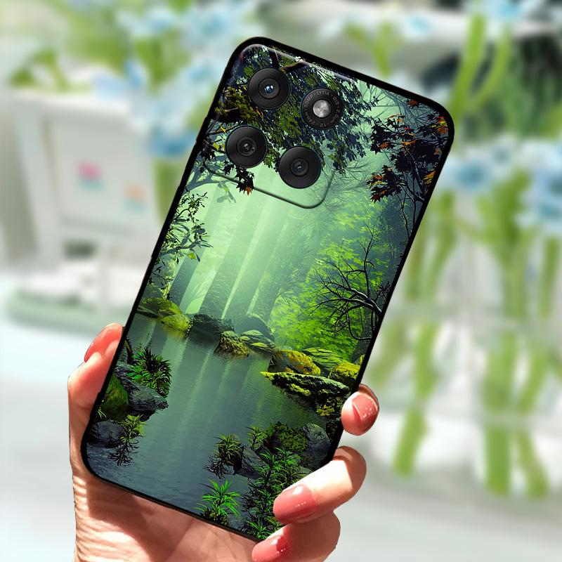 Мягкий чехол для Motorola Edge 60 Fusion Силиконовый ТПУ Черный чехол для телефона для Moto Edge60 Fusion 5G Модный Роскошный Ударопрочный Бампер