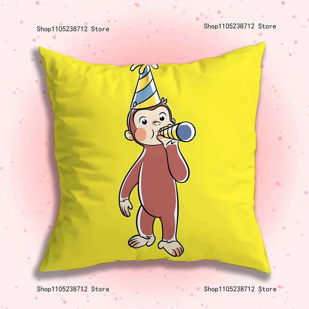 C-Curious Mokey G-George Наволочка Наволочка Подушка Плюшевый Мальчики Девочки Мультфильм Аниме Каваи Декор Детский День Рождения Милые Подарки
