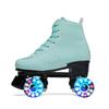 Roller Skates Skates Adult Double Rows Four Wheel Full Set Colorful Flash Roller Skating Skates