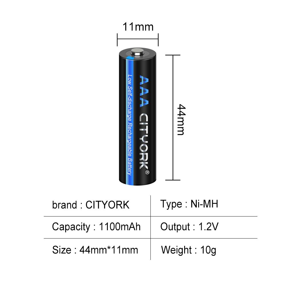 Charger and Battery Combo Kit 12 Slot Smart LCD USB/Type-C Hybrid 1.2V Battery Charger + 1.2V AA/AAA NiMH Rechargeable Battery