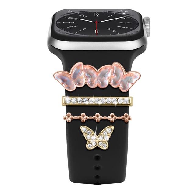 Decoration For Apple watch ultra 2 band 10 9 11 Diamond Jewelry Charms Accessories samsung/Huawei/amazfit strap 20/22mm Bracelet