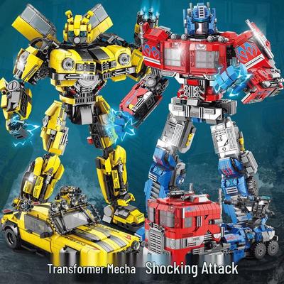 Совместимые кирпичики Лего Трансформирующийся Бамблби и Оптимус Прайм Механический автомобиль-робот для мальчиков 6-12 лет