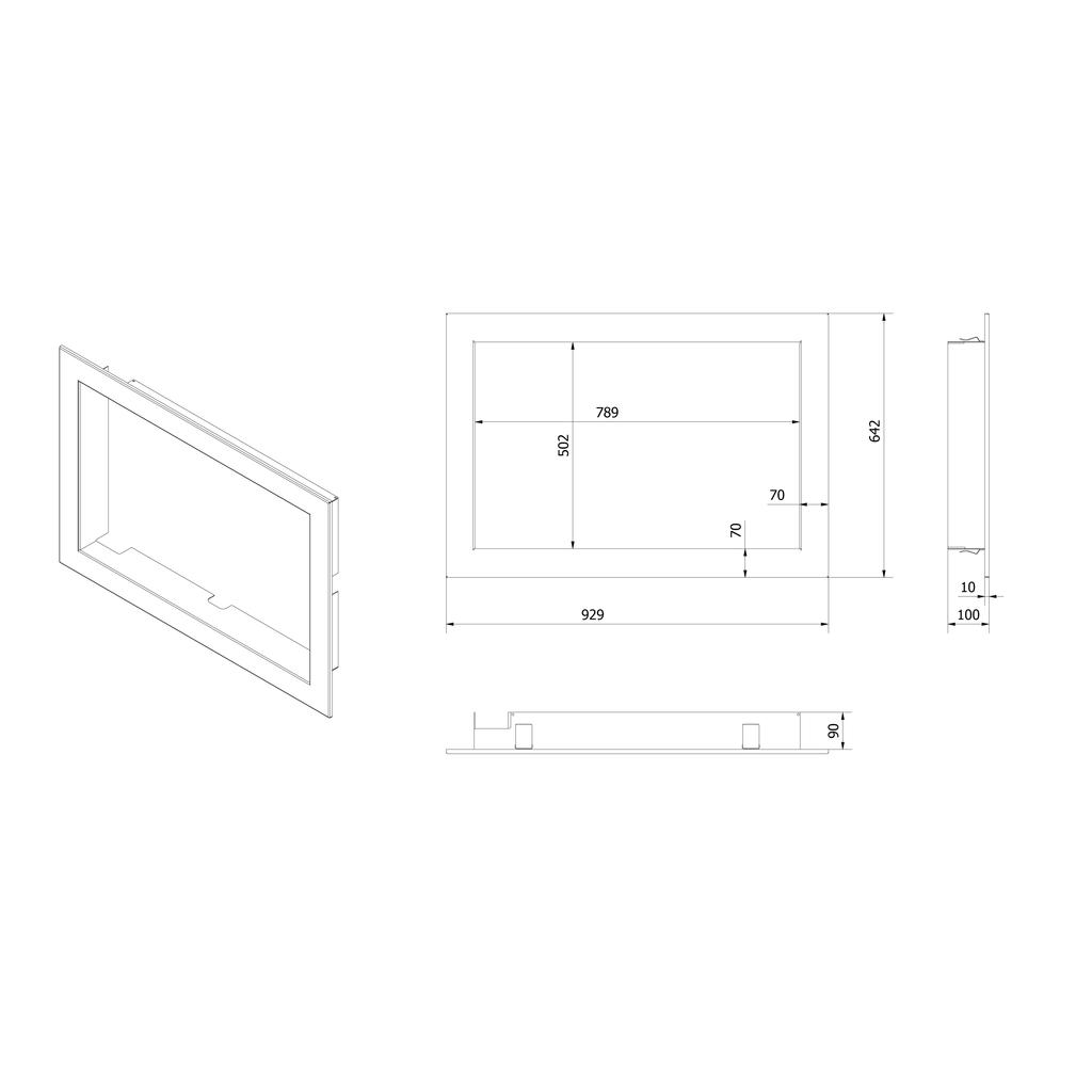 Рамка для вставки LUCY 14 ширина фланца: 70мм