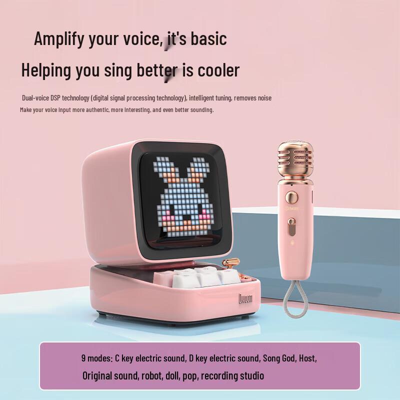 Divoom Ditoo-Mic Retro Pixel Bluetooth Speaker with KTV Microphone