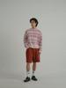 SUNDAY FRUIT MARKET Stripe Sun Knit Crew Pink