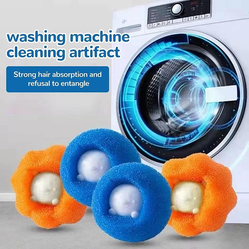 1/5Pcs Laundry Ball Kit Reusable Washing Machine Hair Remover Ball Cleaning Lint Fuzz Pet Hairs Clothes Household Product