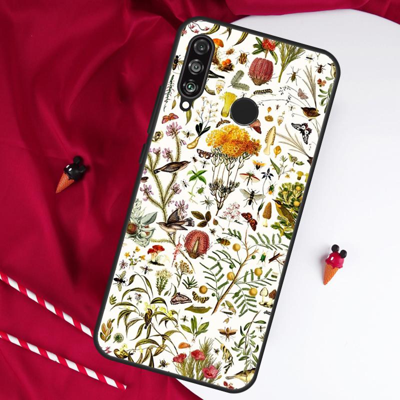 Garden Birds Vintage Tropical FLORAL For Huawei Nova Y61 Y91 Y90 Y70 Y60 Y72 12s 12i 11i 7i 8i 9 10 SE P60 Pro P30 P40 Lite Case