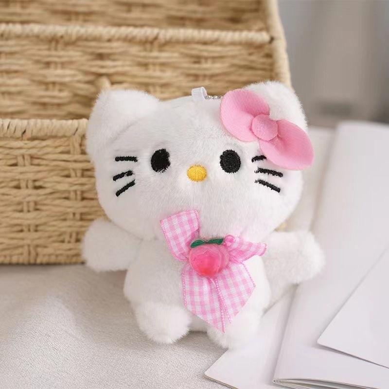 Cute Sanrio Series Plush Keychain Adorable Stuffed Dog Bag Charm Soft 10cm