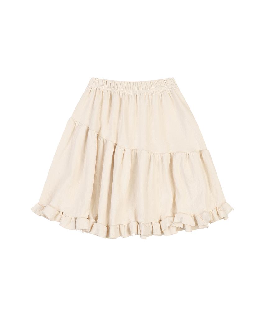 Deliscent Eyelet Frill Skirt [Cream]