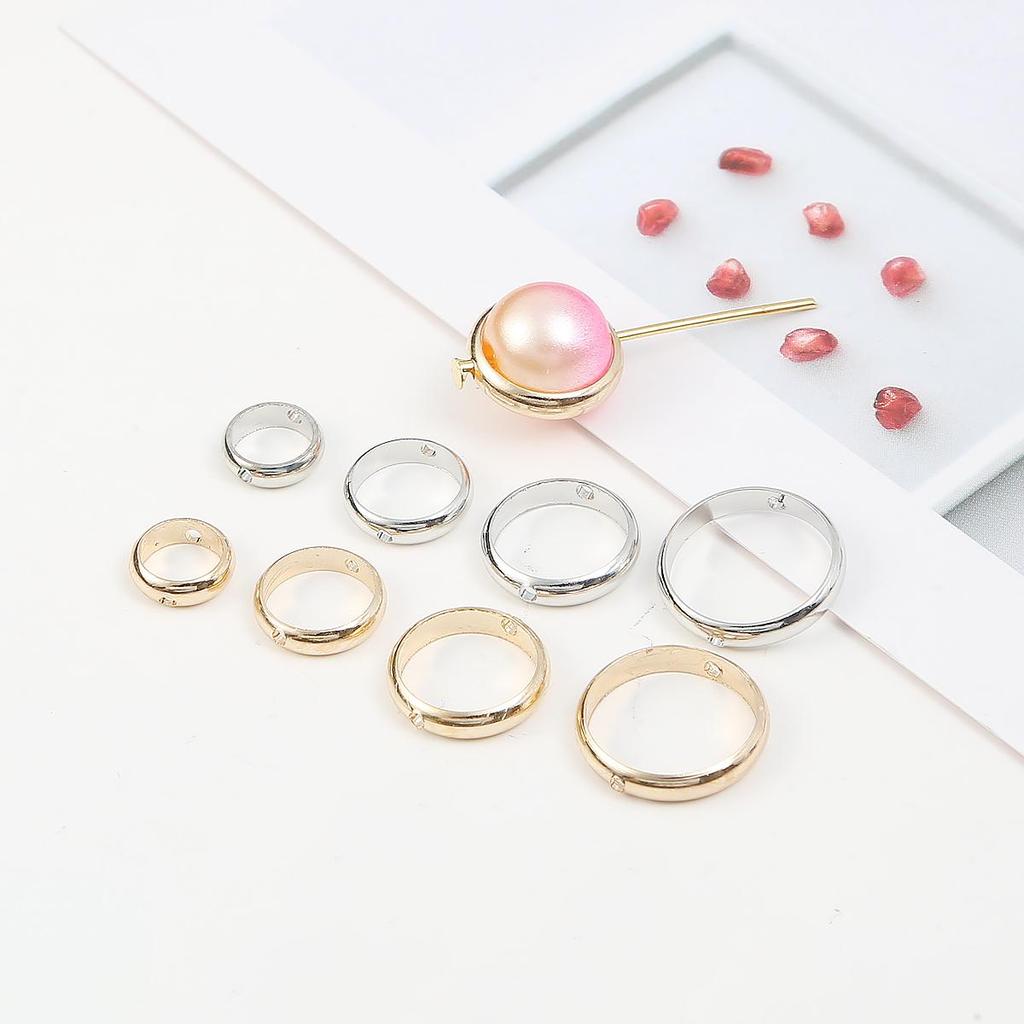 10 шт./лот, бусины-разделители с двойным отверстием, позиционирующие круговые кольца для прыжков, для DIY браслетов из бисера, аксессуары для изготовления ювелирных изделий