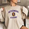 Толстовка Nevermore Academy Wednesday Adams, костюм в стиле ретро, ​​свитер из фильмов, унисекс, толстовки с круглым вырезом, повседневные пуловеры, толстовка унисекс