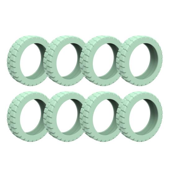 8Pcs Silicone Luggage Wheel Cover Scratch-Free Noise Reduction 8-Spinner Wheel Carry-on Suitcase Caster Protector Cover Travel Luggage Accessories