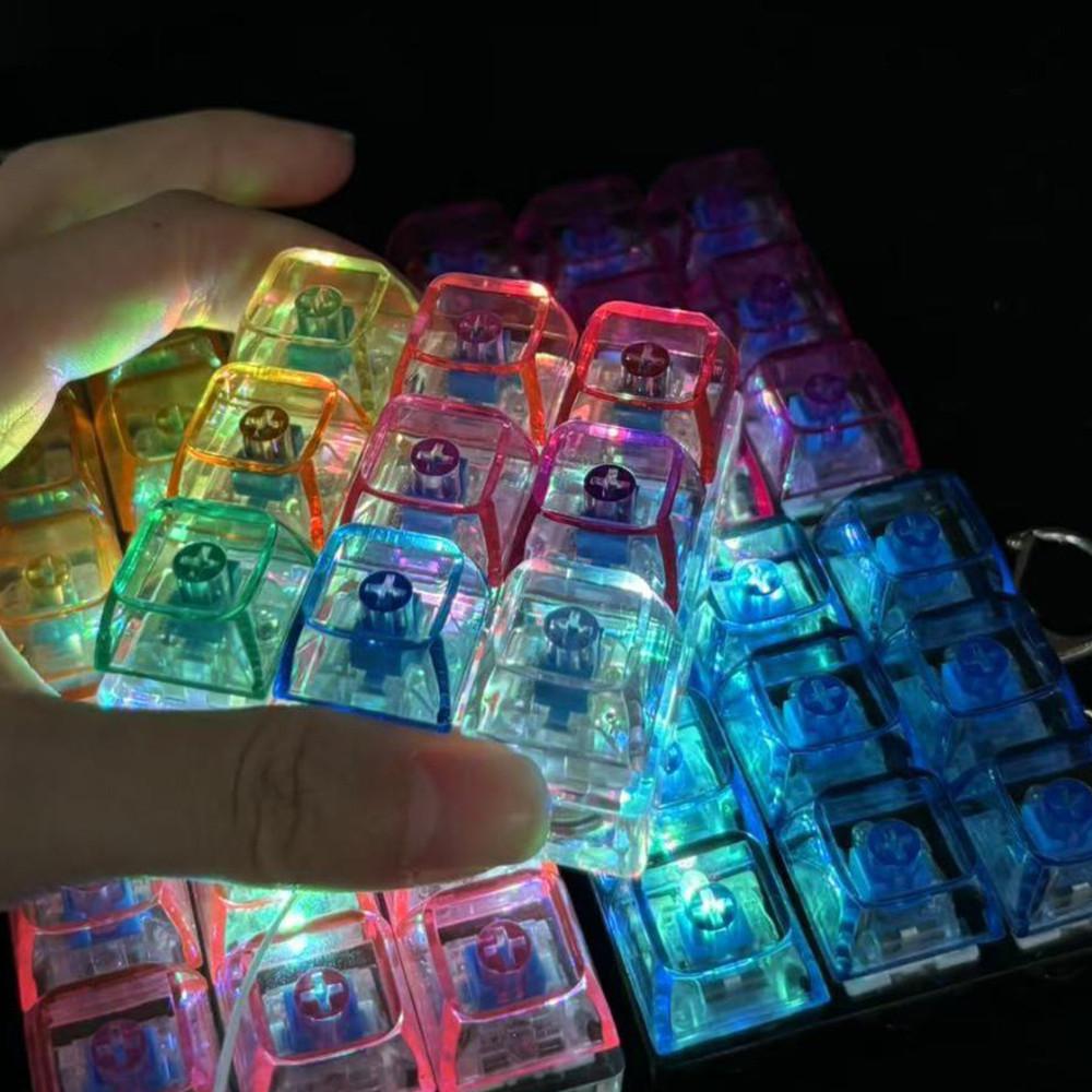 Брелок-клавиатура с 4/9 кнопками для пальцев со светодиодной подсветкой RGB, игрушка-антистресс для снятия напряжения, успокаивающие аксессуары