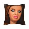 Distressed Doll Face Meme Pillow Case  Custom Pillow Cover For Wedding Party Home Decor Funny Pillowcases