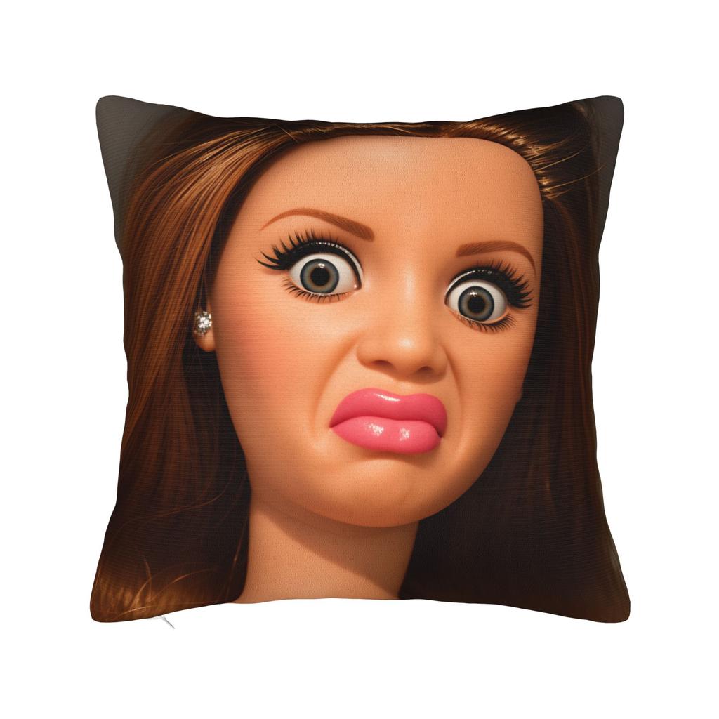Distressed Doll Face Meme Pillow Case Custom Pillow Cover For Wedding Party Home Decor Funny Pillowcases