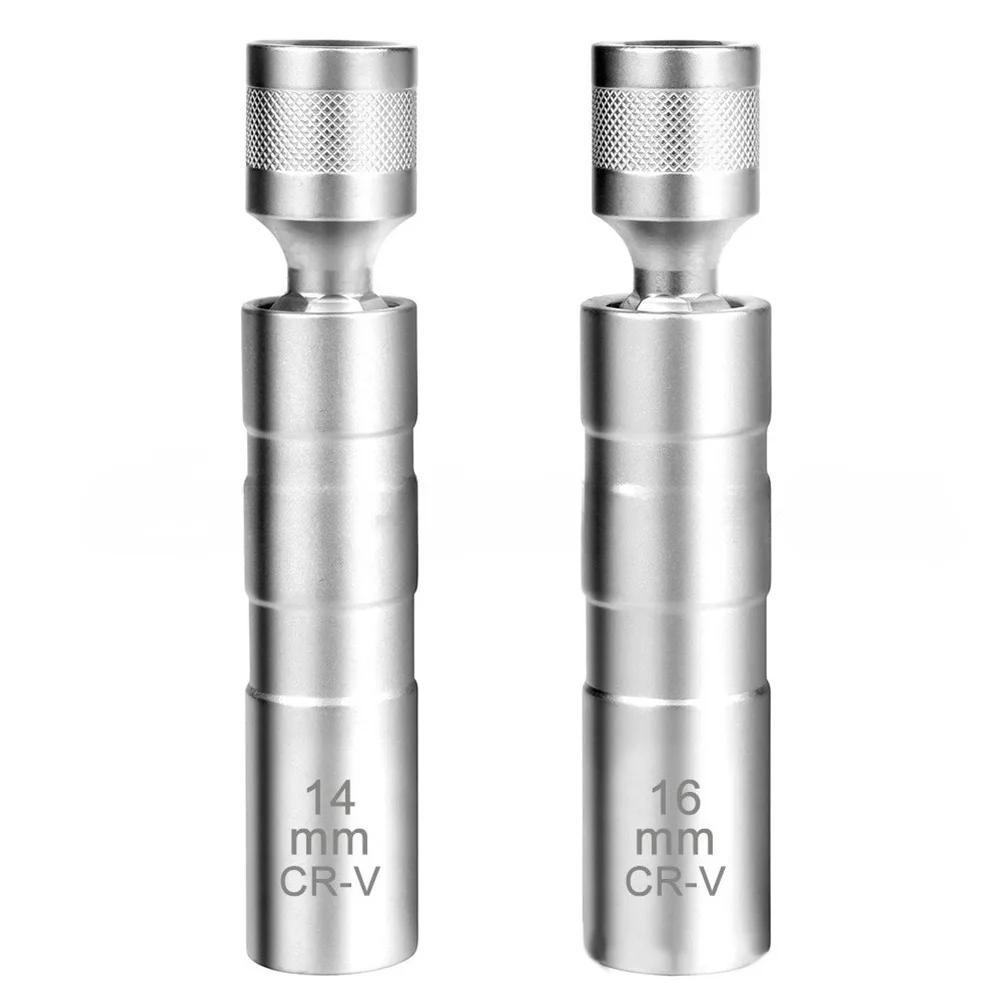 Набор из 6 шт. Автомобильный свечной ключ 14 мм 16 мм Гибкий свечной набор с Т-образной рукояткой для инструментов для ремонта автомобилей и мотоциклов