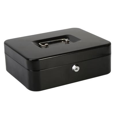 Jssmst (Джессмат) Сейф, Замок с ключом, Металл, 25x20x9см, Формат A5, GB001bl-xl (черный)