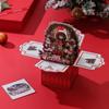 Романтические 3D Pop-Up Рождественские Открытки с Конвертом Удивительные Рождественские Подарочные Карточки Санта Клаус Праздничные Карточки Приглашения