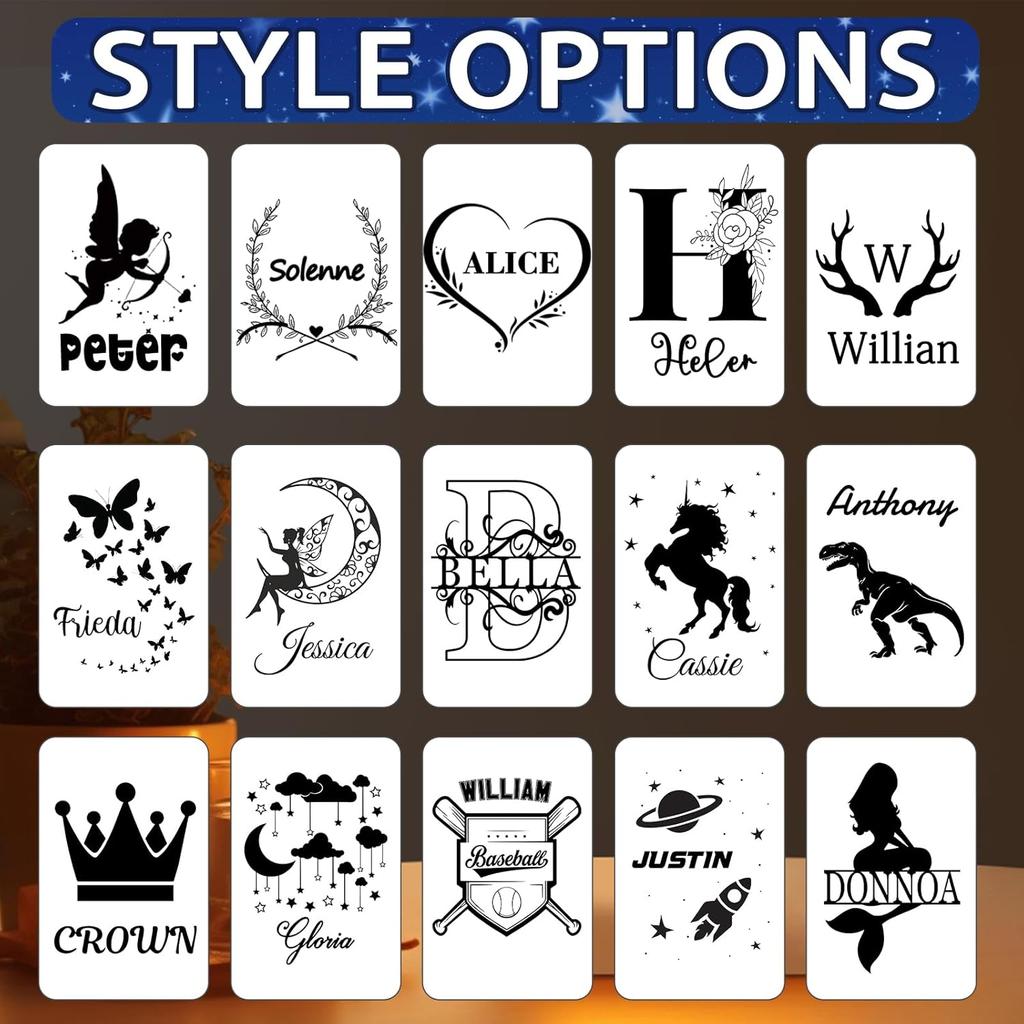 Персонализированный ночник для детей, выгравированное имя, акриловые светодиодные лампы с деревянной основой для детской спальни, декоративный ночник, индивидуальный день рождения