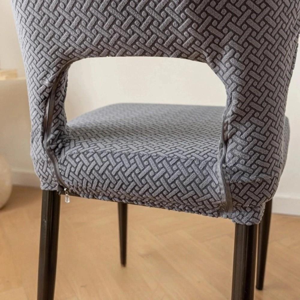 Elastic Arc Armchair Covers Hollow Back Dining Chair Covers Curved Chair Cover Seat Cover