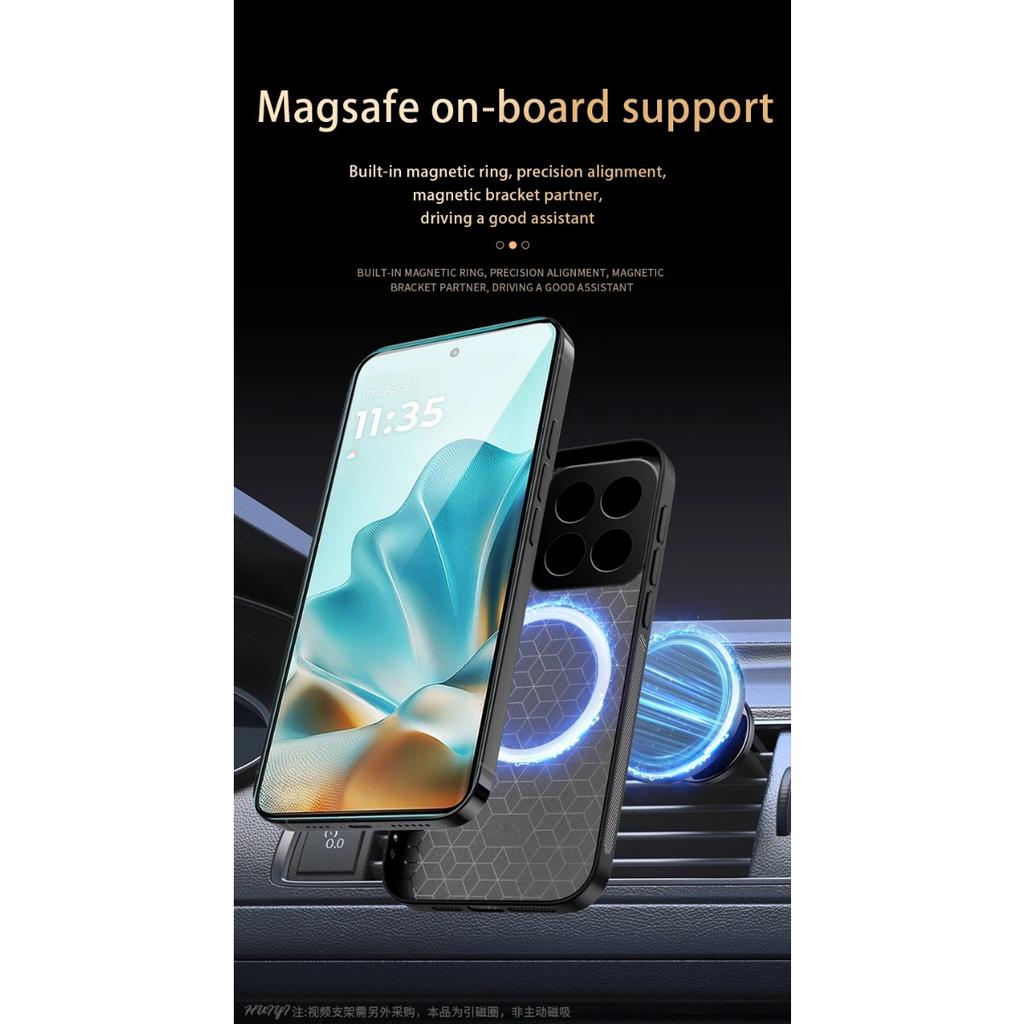 Кожаный чехол для Motorola Edge 60 Fusion 5G Edge 60s Автомобильный магнитный держатель Беспроводная зарядка Силиконовый чехол для телефона MOTOEdge60Fusion