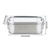 2 Grids Stainless Steel Lunch Box Food Container Children Bento Box Top Grade Snack Storage Compartment Lunch Box Kitchenware