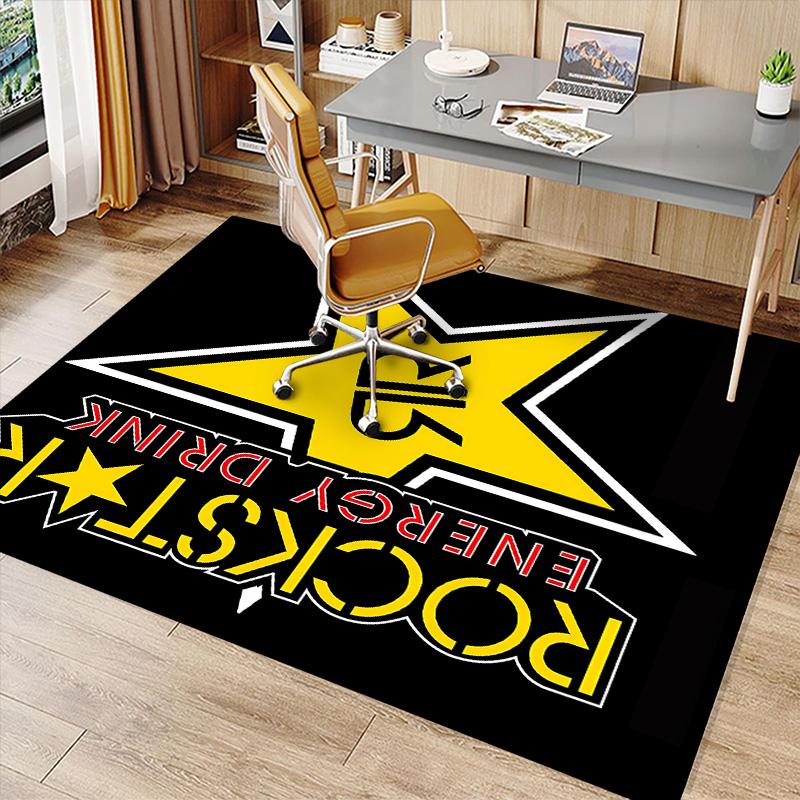 Rockstar logo Printed Absorbent Washable Carpet, Non-Slip Bathroom Mats, Kitchen Rugs, Yoga Mat,Living Room Entrance, Camping Picnic Rugs