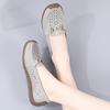 Fashion New Women Flats Shoes Genuine Leather Shoes Ballet Flats Ballerines Flats Walking Hollow Out Breathable Women's Moccasins