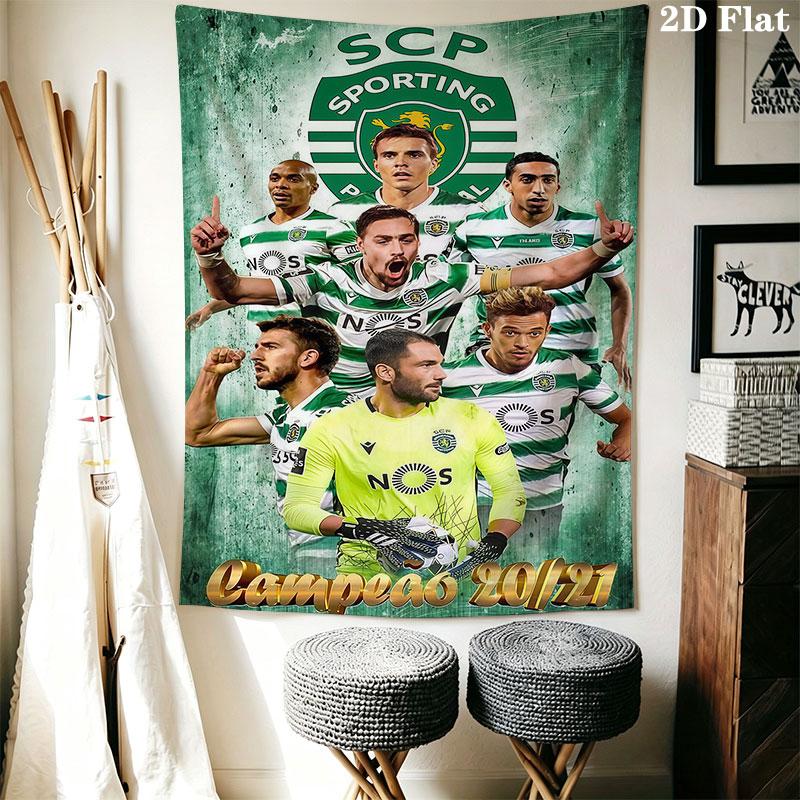Sporting CP Wall Hanging Printed Fabric Blanket Decorative Tapestries for Bedroom Living Room Home Decor