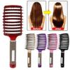 Detangling Nylon Bristle Brush Women Men Hair Scalp Massage Comb Hairbrush
