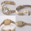 Solar Watch Ladies Made In Japan LeClair Mesh [LCREA] (CARRE/Gold, Band/LC2004-GPMGP)