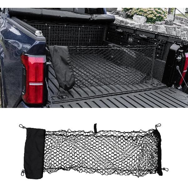 Cargo Net Compatible with 2024 2025 2026 Toyota Tacoma Envelope Style Truck Storage Net Dense Mesh with Free Storage Bags for 2025 Tacoma Exterior