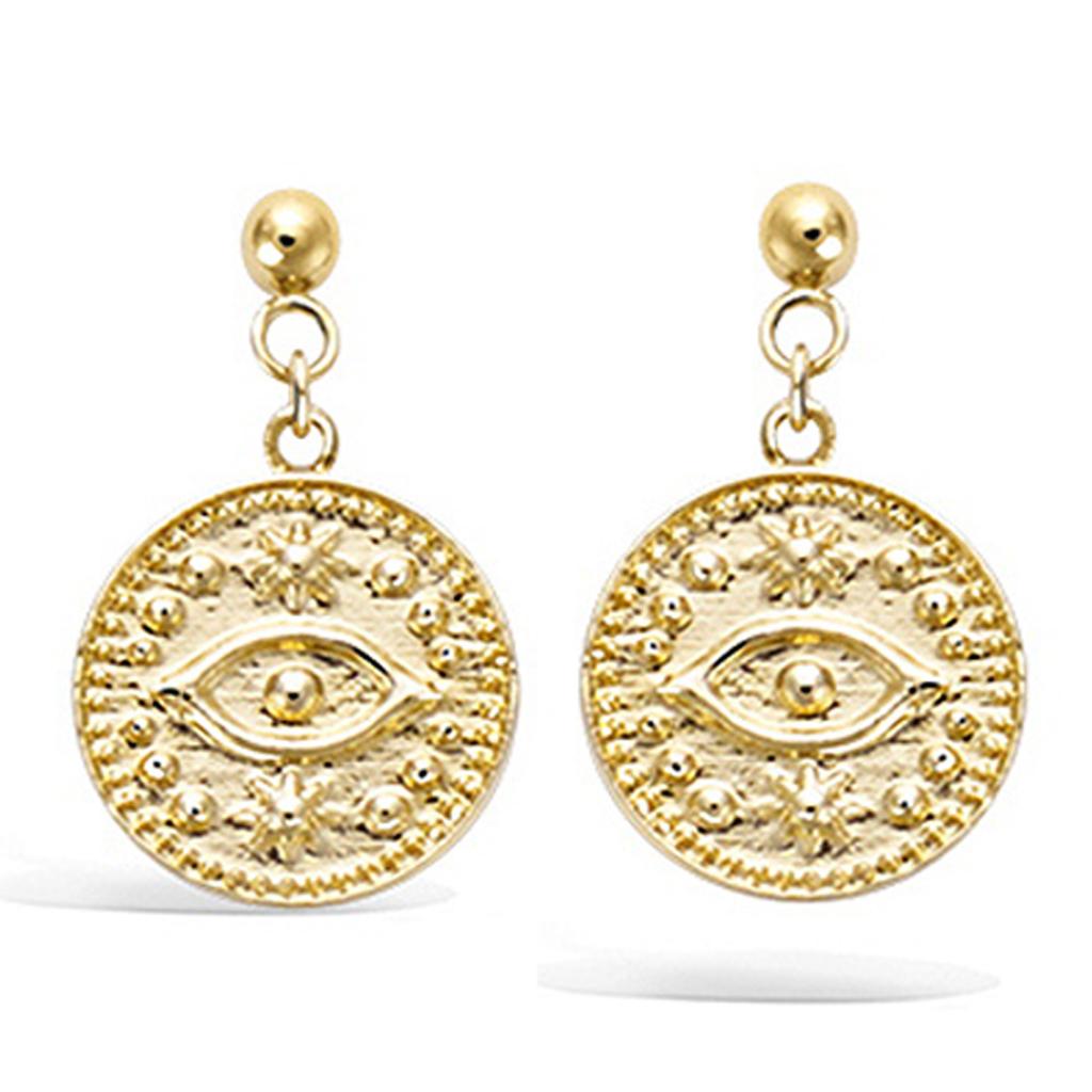 Les Trésors De Lily [R3846] - Gold Plated 'Ancient Greece' Earrings - 12 Mm