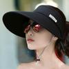 Summer For Women Wide Brim UV Protection Sunscreen Korean Style Hat Empty Top Hat Women Cap Sun Hat