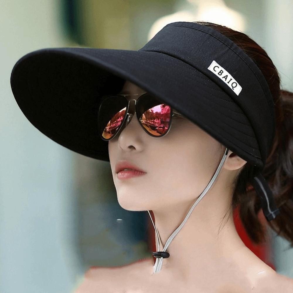 Summer For Women Wide Brim UV Protection Sunscreen Korean Style Hat Empty Top Hat Women Cap Sun Hat