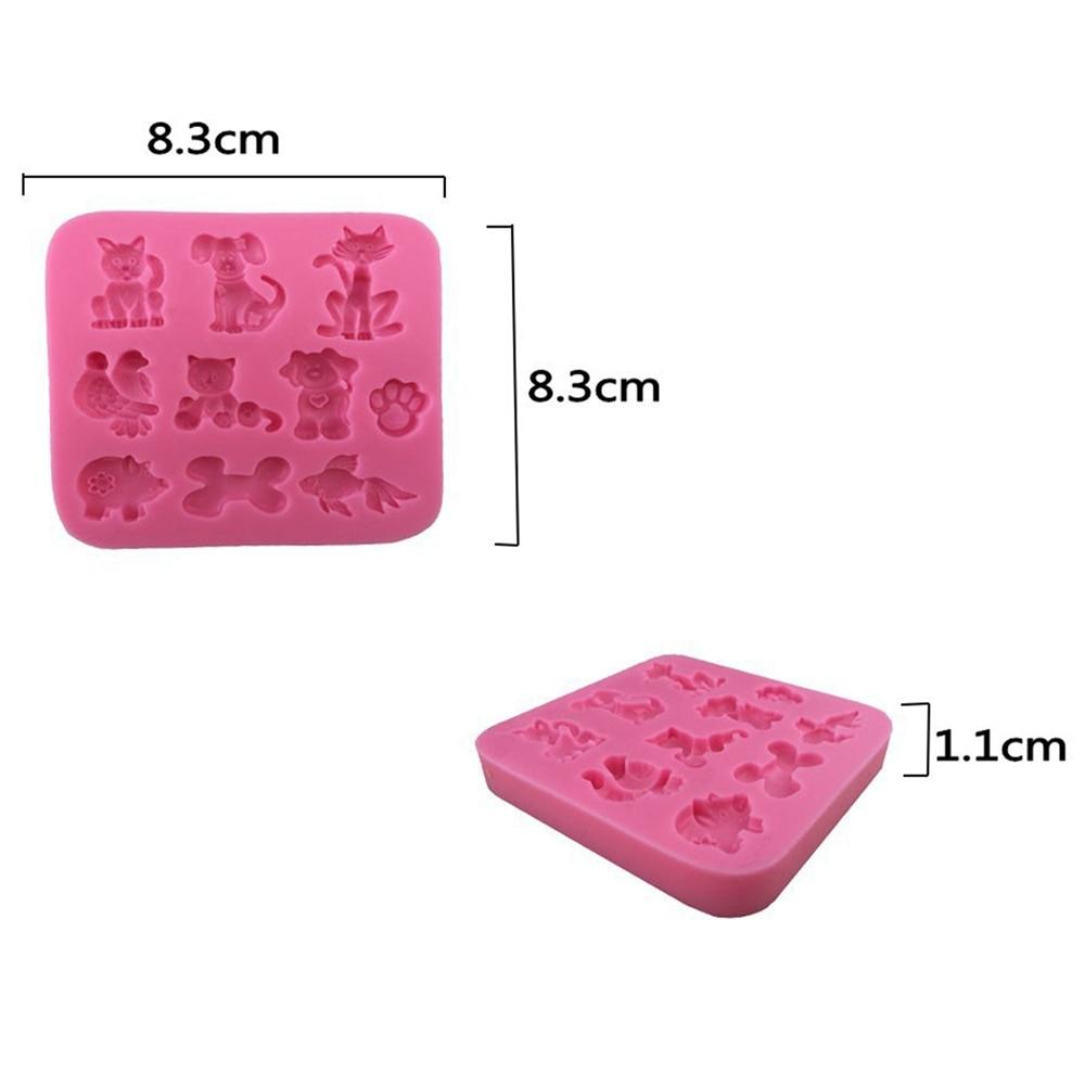 Силиконовые формы для кошек и собак, кости для помадки, конфет, печенья, шоколада