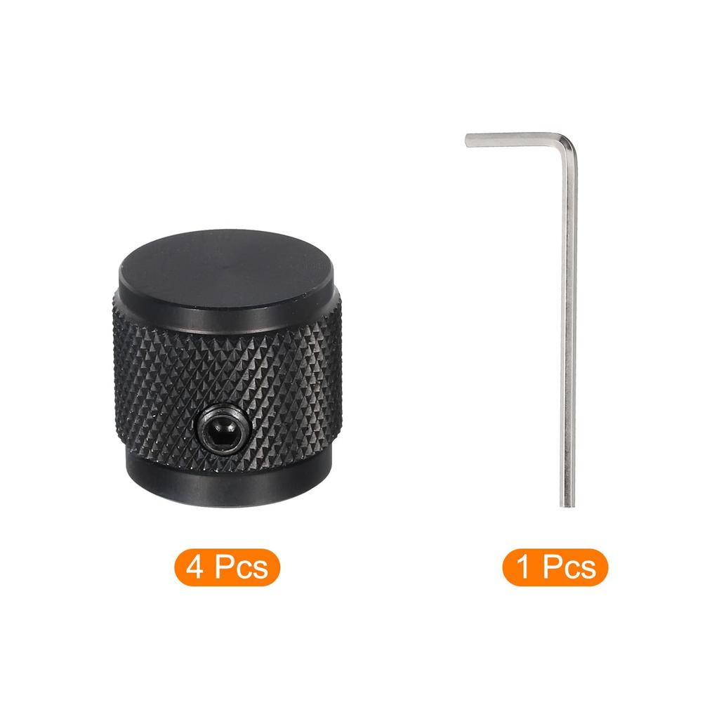 Ручка потенциометра uxcell, алюминиевая ручка управления гитарой с 1 валом, откручивающийся ключ для гитарного бас-гитарного усилителя мощности, регулировка громкости, диаметр 17 мм