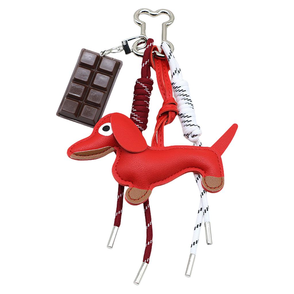 Шоколадный брелок брелок такса брелок для ключей от машины шарм для сумки плетеная веревка подвеска для сумки брелоки для украшения сумки