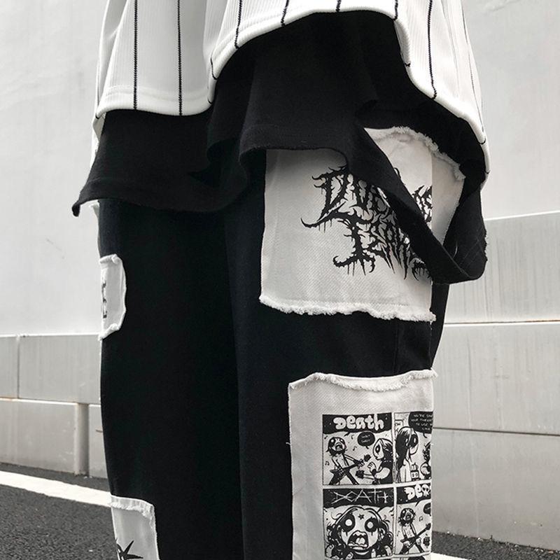 Men's Spring and Autumn Four Seasons Plus Size Thin Section Loose Oversize Street Dance Straight Trousers