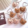 Cute Cartoon Bear Name Pendant Keychains Kawaii Decoration Kindergarten Children's Name Tag Keyrings Bag Car Trinket Accessories